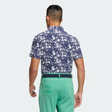 ADIDAS PLAY GREEN GRAPHIC GOLF SHIRT - NAVY/WHITE