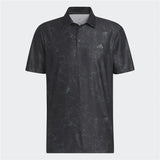 ADIDAS MEN'S ULTIMATE365 PRINT GOLF POLO SHIRT - BLACK