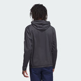ADIDAS MEN'S LIGHTWEIGHT HOODIE - Black / Grey Six