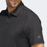 ADIDAS MEN'S ULTIMATE365 ALLOVER PRINT GOLF POLO SHIRT - BLACK