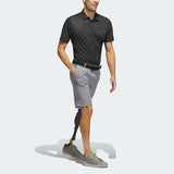 ADIDAS MEN'S ULTIMATE365 ALLOVER PRINT GOLF POLO SHIRT - BLACK