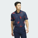 ADIDAS MEN'S ULTIMATE365 OASIS MESH GOLF POLO SHIRT - COLLEGIATE NAVY