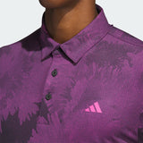 ADIDAS MEN'S FLOWER MESH GOLF POLO SHIRT - Black / Lucid Fuchsia