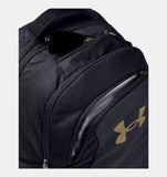 UNDER ARMOUR Gameday 2.0 Backpack Bag - Black / Metallic Gold Luster