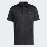 ADIDAS MEN'S JACQUARD GOLF POLO SHIRT - Carbon / Black