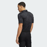 ADIDAS MEN'S JACQUARD GOLF POLO SHIRT - Carbon / Black