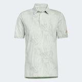ADIDAS MEN'S COURSE MAP GOLF POLO SHIRT - LINEN GREEN / SHADOW GREEN / HEMP