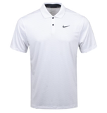 NIKE MEN'S DRI-FIT VAPOR STRIPE PHOTON DUST GOLF POLO SHIRT - WHITE