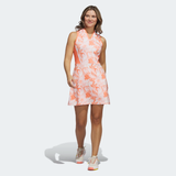 ADIDAS WOMEN'S FLORAL SLEEVELESS DRESS - CORAL FUSION