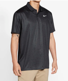 NIKE MEN'S DRI-FIT VICTORY MICRO PRINT GOLF POLO SHIRT - DARK SMOKE GREY