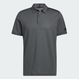 ADIDAS MEN'S OTMAN PENCIL STRIPE GOLF POLO SHIRT - Black / Grey Six