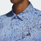 ADIDAS MEN'S JACQUARD GOLF POLO SHIRT - Blue Fusion / Collegiate Navy / Lucid Blue