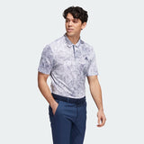 ADIDAS MEN'S MOTION-PRINT GOLF POLO SHIRT - White / Crew Navy