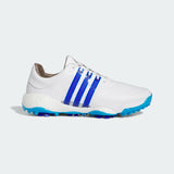 ADIDAS MEN'S TOUR360 22 GOLF SHOES - Cloud White / Lucid Blue / Silver Metallic