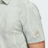 ADIDAS MEN'S COURSE MAP GOLF POLO SHIRT - LINEN GREEN / SHADOW GREEN / HEMP