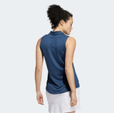 ADIDAS WOMEN'S SLEEVELESS GOLF POLO SHIRT - CREW NAVY
