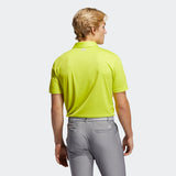 ADIDAS MEN'S 3-STRIPE BASIC GOLF POLO SHIRT - ACID YELLOW / GREY TWO
