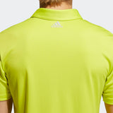 ADIDAS MEN'S 3-STRIPE BASIC GOLF POLO SHIRT - ACID YELLOW / GREY TWO