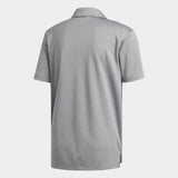 ADIDAS MEN'S 3-STRIPES HEATHER BLOCKED GOLF POLO SHIRT - Grey Heathered