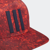 ADIDAS MEN'S 3-STRIPES PRINTED TOUR GOLF HAT - PRELOVED RED