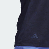 ADIDAS WOMEN'S JACQUARD GOLF POLO SHIRT - NAVY
