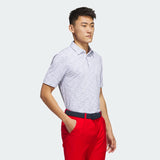 ADIDAS MEN'S SPACE DYE GOLF POLO SHIRT - White