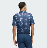 ADIDAS MEN'S SPLATTER-PRINT GOLF POLO SHIRT - CREW NAVY / BLISS LILAC