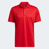 ADIDAS MEN'S PERFORMANCE PRIMEGREEN GOLF POLO LC SHIRT - Collegiate Red