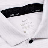NIKE MEN'S DRI-FIT VAPOR STRIPE PHOTON DUST GOLF POLO SHIRT - WHITE