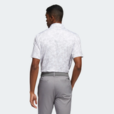 ADIDAS MEN'S PRISMA-PRINT GOLF POLO SHIRT - WHITE/GREY
