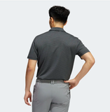 ADIDAS MEN'S OTMAN PENCIL STRIPE GOLF POLO SHIRT - Black / Grey Six