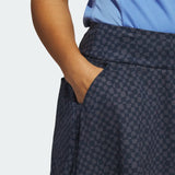 ADIDAS WOMEN'S PRINTED 16-INCH GOLF SKORT - Collegiate Navy / Shadow Navy