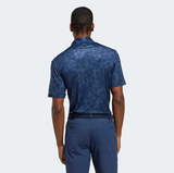 ADIDAS MEN'S PRISMA-PRINT GOLF POLO SHIRT - CREW NAVY/NIGHT INDIGO
