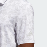 ADIDAS MEN'S PRISMA-PRINT GOLF POLO SHIRT - WHITE/GREY