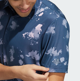 ADIDAS MEN'S SPLATTER-PRINT GOLF POLO SHIRT - CREW NAVY / BLISS LILAC