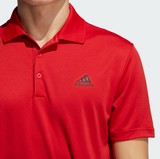 ADIDAS MEN'S PERFORMANCE PRIMEGREEN GOLF POLO LC SHIRT - Collegiate Red