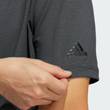 ADIDAS MEN'S OTMAN PENCIL STRIPE GOLF POLO SHIRT - Black / Grey Six