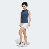 ADIDAS WOMEN'S SLEEVELESS GOLF POLO SHIRT - CREW NAVY