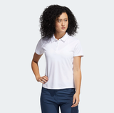 ADIDAS WOMEN'S PERFORMANCE PRIMEGREEN GOLF POLO SHIRT - WHITE