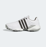 ADIDAS MEN'S TOUR360 22 BOOST GOLF SHOES - Cloud White / Core Black / Silver Metallic