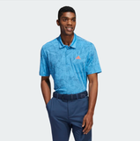ADIDAS MEN'S MOTION-PRINT GOLF POLO SHIRT - Pulse Blue / Crew Navy
