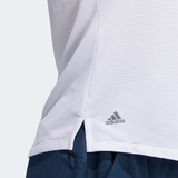 ADIDAS WOMEN'S OTMAN STRIPES SLEEVELESS GOLF POLO SHIRT - WHITE