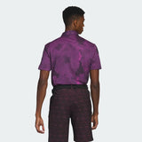 ADIDAS MEN'S FLOWER MESH GOLF POLO SHIRT - Black / Lucid Fuchsia