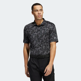 ADIDAS MEN'S PRISMA-PRINT GOLF POLO SHIRT - Grey Six / Black