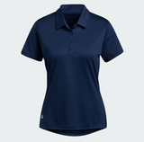 ADIDAS WOMEN'S PERFORMANCE PRIMEGREEN GOLF POLO SHIRT - COLLEGIATE NAVY