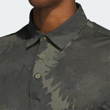 ADIDAS MEN'S FLOWER MESH GOLF POLO SHIRT - Olive Strata / Black