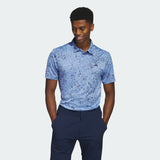 ADIDAS MEN'S JACQUARD GOLF POLO SHIRT - Blue Fusion / Collegiate Navy / Lucid Blue