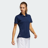 ADIDAS WOMEN'S PERFORMANCE PRIMEGREEN GOLF POLO SHIRT - COLLEGIATE NAVY