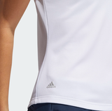 ADIDAS WOMEN'S PERFORMANCE PRIMEGREEN GOLF POLO SHIRT - WHITE