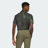 ADIDAS MEN'S FLOWER MESH GOLF POLO SHIRT - Olive Strata / Black